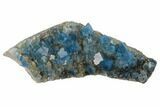 Blue Cubic Fluorite on Smoky Quartz - China #163165-1